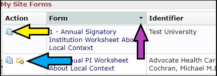 The screenshot of the copy feature for xForms in IRBManager